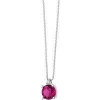 Collana Davite & Delucchi Donna in Oro bianco Rubino 0.21 Ct CLN010609 RBS - CLN010609 RBS